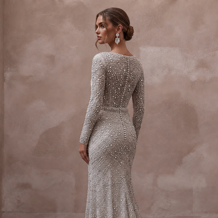 Crystal Embellished Wedding Dresses with Couture Glamour