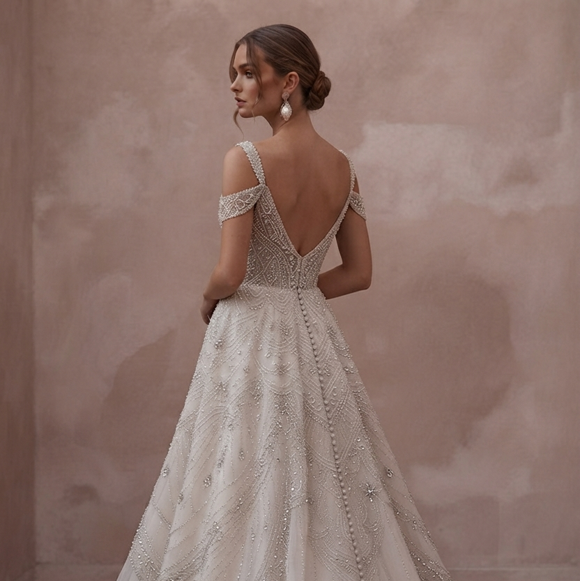 Crystal Embellished Wedding Dresses with Couture Sparkle