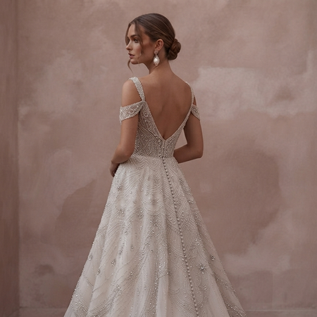 Crystal Embellished Wedding Dresses with Couture Sparkle