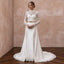 Custom Size Muslim Bridal Gown with Long Sleeves