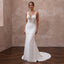 Daring White Stretch Crepe Mermaid Wedding Dress for Surprise Wedding Exit - Apparel & Accessories > Clothing > Wedding & Bridal Party Dresses > Wedding Dresses - Mignonette Bridal