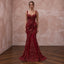 Deep Red Lace Over Satin Fit-and-Flare Dress for Anniversary Dinner