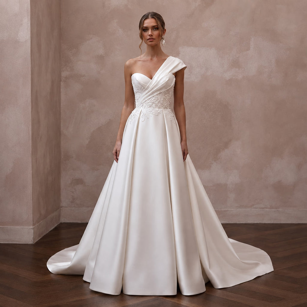 Designer Wedding Dresses with Exclusive Italian Silk - Apparel & Accessories > Clothing > Wedding & Bridal Party Dresses > Wedding Dresses - Mignonette Bridal