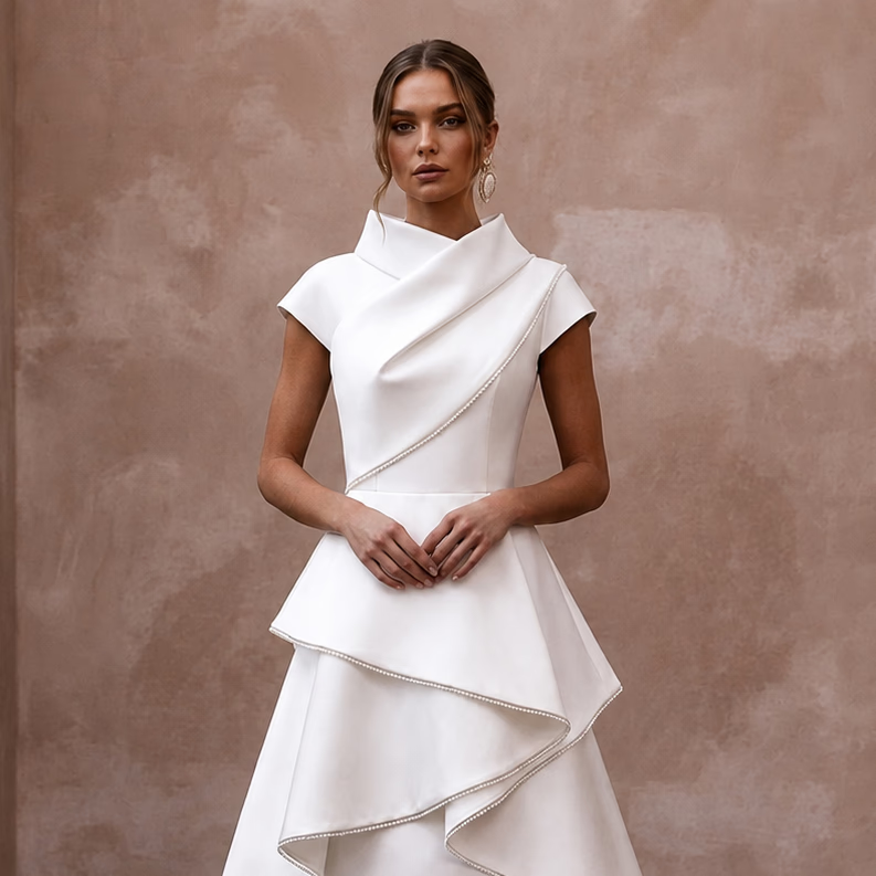 Designer Wedding Dresses with Italian Silk Craftsmanship - Apparel & Accessories > Clothing > Wedding & Bridal Party Dresses > Wedding Dresses - Mignonette Bridal