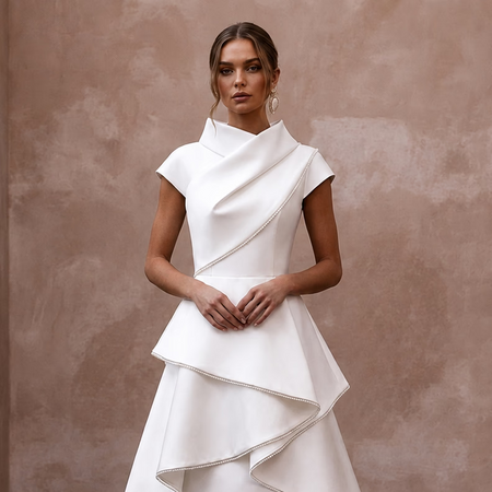 Designer Wedding Dresses with Italian Silk Craftsmanship - Apparel & Accessories > Clothing > Wedding & Bridal Party Dresses > Wedding Dresses - Mignonette Bridal