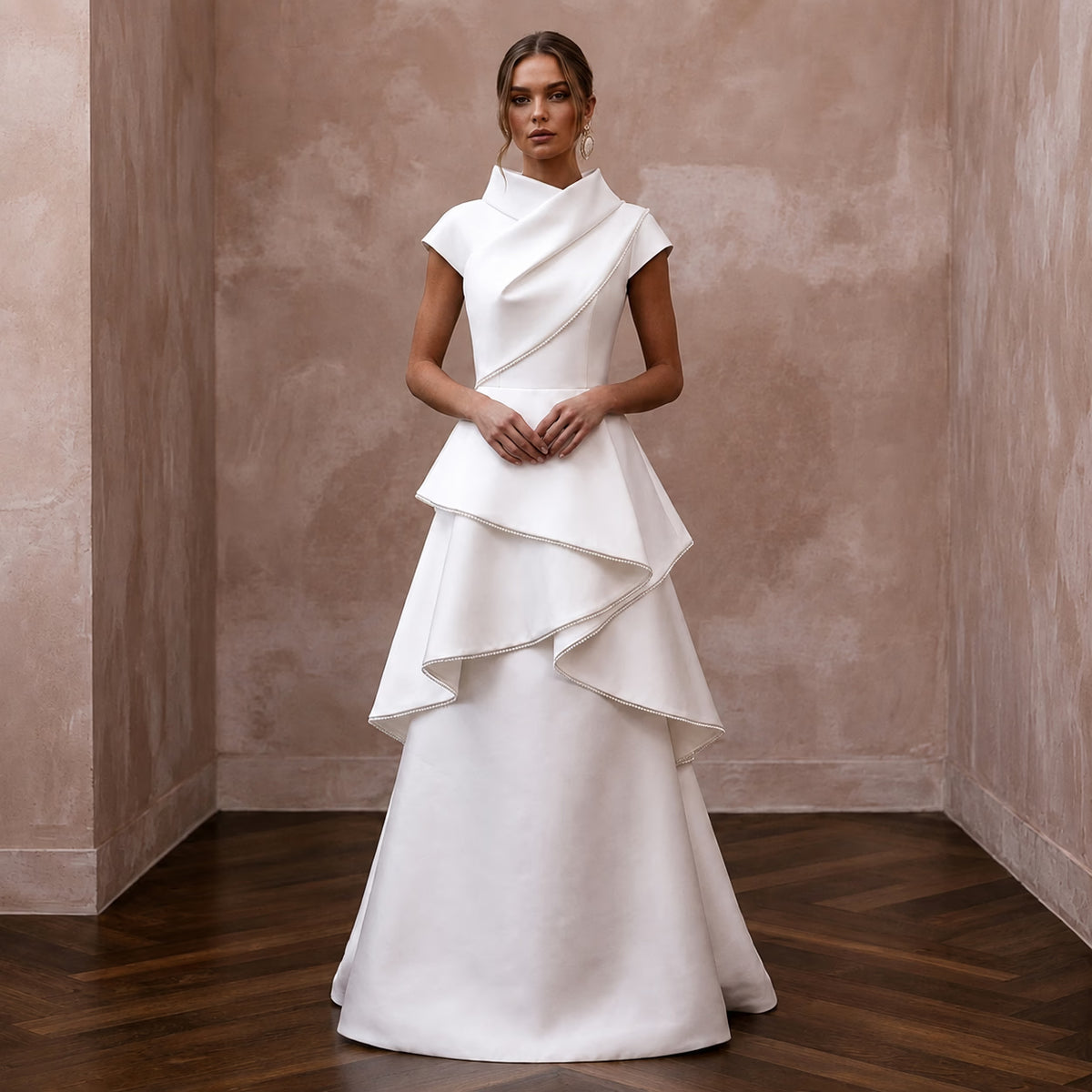 Designer Wedding Dresses with Italian Silk Craftsmanship - Apparel & Accessories > Clothing > Wedding & Bridal Party Dresses > Wedding Dresses - Mignonette Bridal Main image