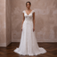 Destination Lace Wedding Dress with Lightweight Tulle for a Beach Ceremony