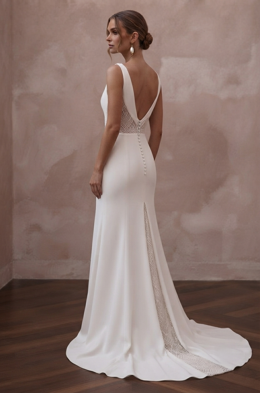 Destination Wedding Dresses with Easy-to-Pack Crepe
