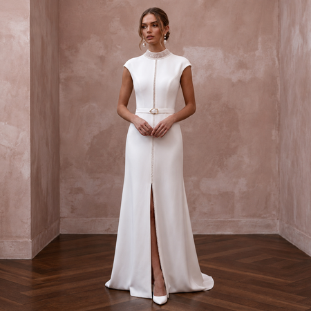 Destination Wedding Dresses with Travel-Friendly Crepe