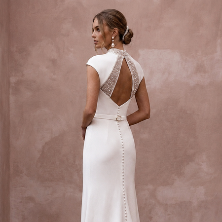Destination Wedding Dresses with Travel-Friendly Crepe