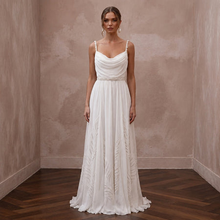 Destination Wedding Dresses with Travel - Friendly Fabrics - Apparel & Accessories > Clothing > Wedding & Bridal Party Dresses > Wedding Dresses - Mignonette