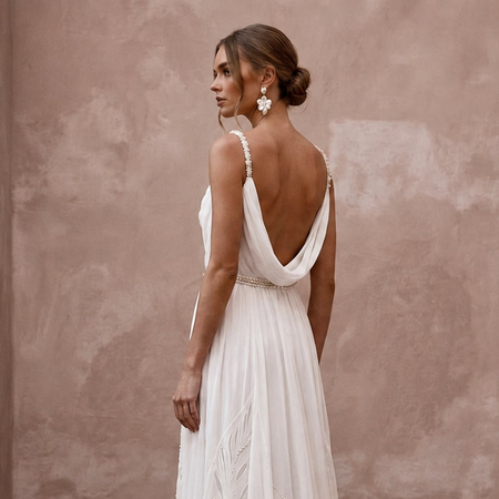 Destination Wedding Dresses with Travel - Friendly Fabrics - Apparel & Accessories > Clothing > Wedding & Bridal Party Dresses > Wedding Dresses - Mignonette