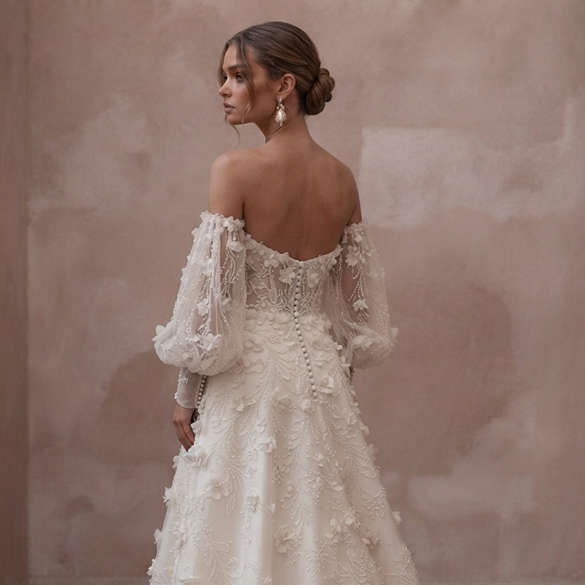 Detachable Sleeve Wedding Dresses with Two-in-One Styling