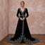 Dramatic Black Velvet Long Sleeve Gothic Wrap Bridal Gown - Apparel & Accessories > Clothing > Wedding & Bridal Party Dresses > Wedding Dresses - Mignonette Bridal