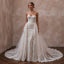 Dramatic Lace Wedding Dress with Detachable Train for a Formal Wedding