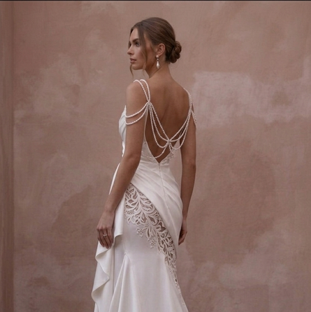 Draped Satin Wedding Dresses with Graceful Silhouettes