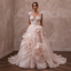 Dreamy Blush Organza Ball Gown Wedding Dress for Bridal Shower