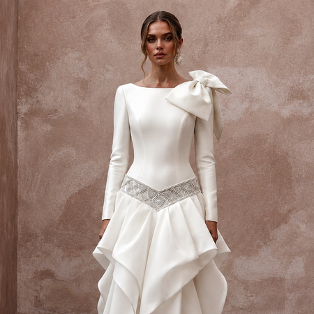 Drop Waist Wedding Dresses with Fashion-Forward Elegance