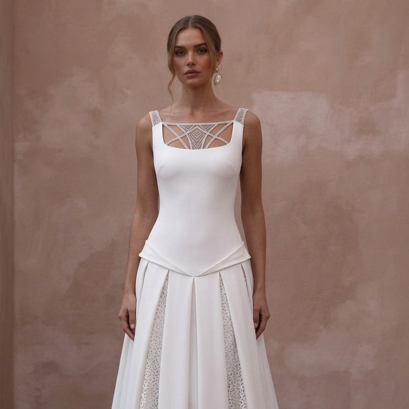Drop Waist Wedding Dresses with Modern Bridal Style