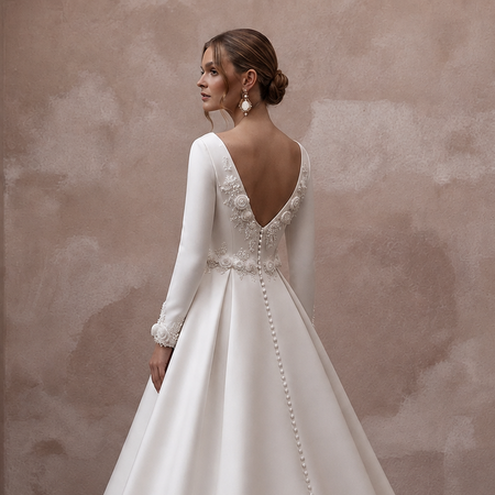 Duchess Satin A-Line Wedding Dresses with Classic Charm