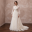 Edwardian Inspired Tulle Bridal Gown with Long Sleeves