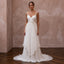 Effortless Ivory Chiffon Destination Gown for Elopement - Apparel & Accessories > Clothing > Wedding & Bridal Party Dresses > Wedding Dresses - Mignonette Bridal