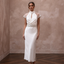 Effortless Ivory Silk Sheath Dress for Rehearsal Dinner