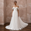 Elegant Chiffon Bridal Dress for a European Coastal Wedding