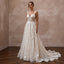 Elegant Floral Wedding Dress for a Winery Garden Ceremony