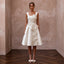 Elegant Ivory Mikado A - Line Short Dress for Post - Wedding Brunch - Apparel & Accessories > Clothing > Wedding & Bridal Party Dresses > Wedding Dresses - Mignonette Bridal