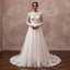 Elegant Lace A-Line Bridal Gown for a Second Wedding