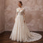 Elegant Lace Bridal Dress with Chapel Train for a Church Wedding
