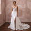 Elegant Lace Corset Wedding Dress with Detachable Train