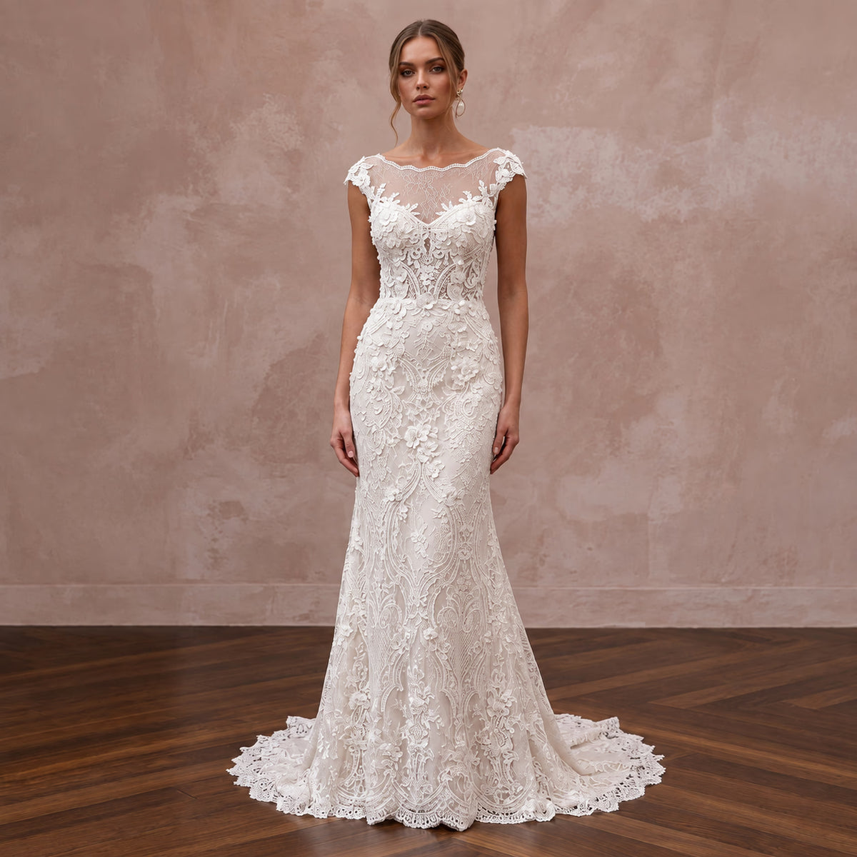Elegant Lace Wedding Dress for a Mature Bride