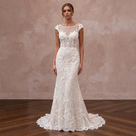 Elegant Lace Wedding Dress for a Mature Bride