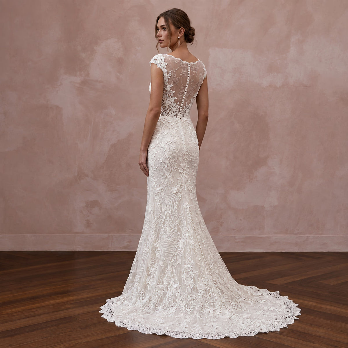 Elegant Lace Wedding Dress for a Mature Bride