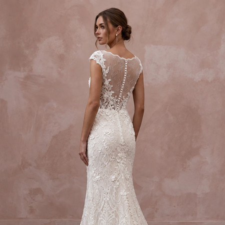 Elegant Lace Wedding Dress for a Mature Bride