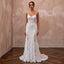 Elegant Lace Wedding Dress with Spaghetti Straps for a Beach Wedding