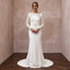 Elegant Long Sleeve Wedding Dress for a Second Ceremony