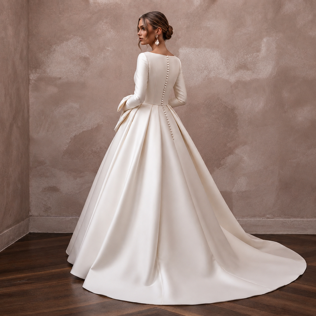 Elegant Silk Radzimir Wedding Dresses with Structured Style