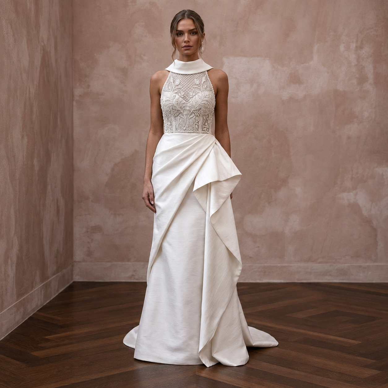 Elegant Silk Shantung Wedding Dresses with Timeless Bridal Style Main image