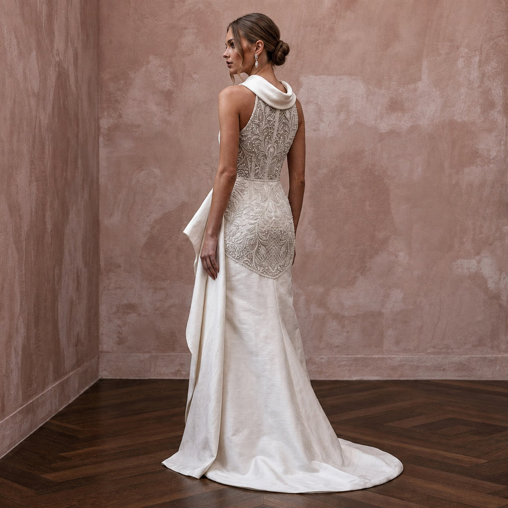 Elegant Silk Shantung Wedding Dresses with Timeless Bridal Style - Apparel & Accessories > Clothing > Wedding & Bridal Party Dresses > Wedding Dresses - Mignonette