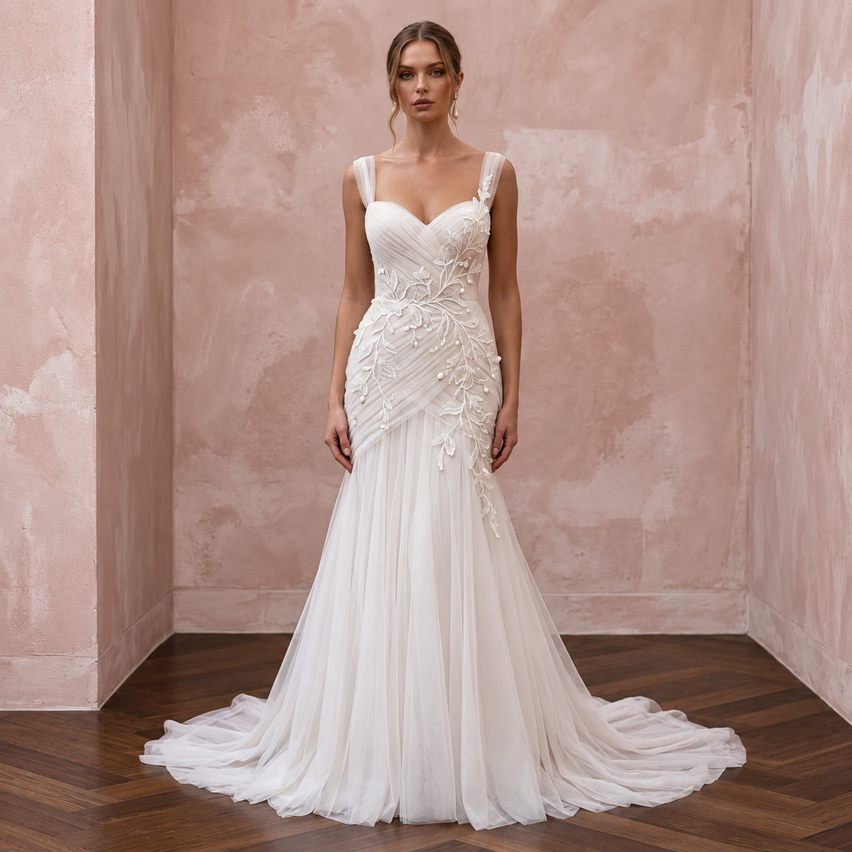 Elegant Tulle Bridal Gown for a Second Wedding