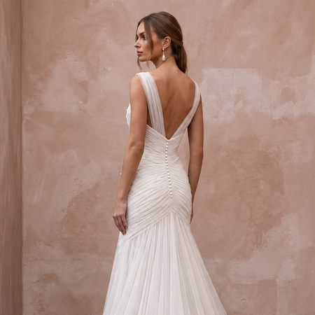 Elegant Tulle Bridal Gown for a Second Wedding