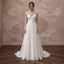 Elegant Wedding Dresses with Pearl Button Closures - Apparel & Accessories > Clothing > Wedding & Bridal Party Dresses > Wedding Dresses - Mignonette