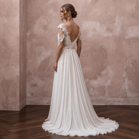 Empire Waist Chiffon Wedding Dresses with Romantic Appeal