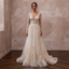 Enchanting Cream Embroidered Tulle Dress for Engagement Party