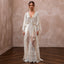 Ethereal Ivory Laser - Cut Lace Kaftan for Poolside Reception - Apparel & Accessories > Clothing > Wedding & Bridal Party Dresses > Wedding Dresses - Mignonette Bridal