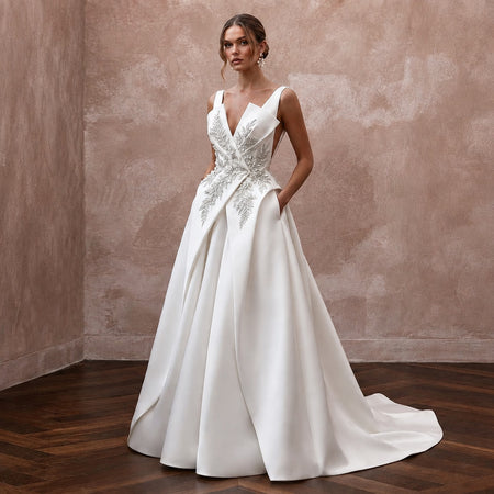 Exclusive Bridal Gowns with Sculpted Mikado Silhouettes - Apparel & Accessories > Clothing > Wedding & Bridal Party Dresses > Wedding Dresses - Mignonette Bridal
