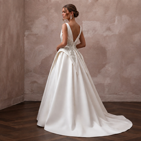 Exclusive Bridal Gowns with Sculpted Mikado Silhouettes